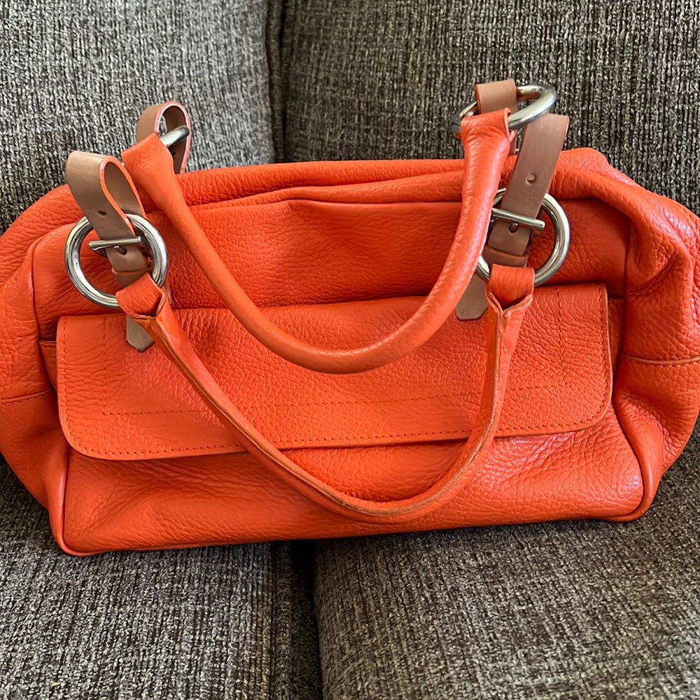 Orange Italian Leather Claudia Firenze EUC